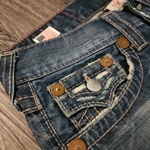 Vintage x True Religion Ricky Big T Men's Jeans Row 30 Seat 34 - Picture 7 of 9